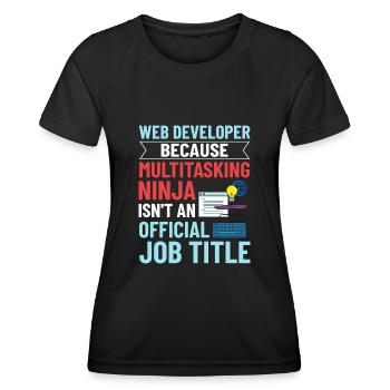 Web Development Web Developer Developer Manager - Women's Functional T-Shirt - black - Front - AI Model Female 172 light (172cm)