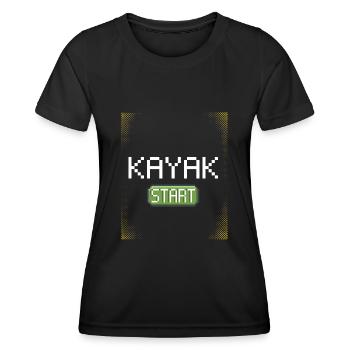 kayak pixel start - T-shirt sport Femme - noir - Devant - AI Model Female 172 light (172cm)