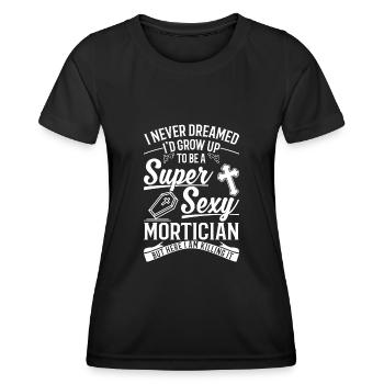Super Sex Mortician Undertaker Corbillard - T-shirt sport Femme - noir - Devant - AI Model Female 172 light (172cm)