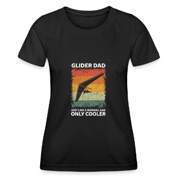 Planeur vintage Papa Comme Un Papa Normal Seulement Refroidisseur - T-shirt sport Femme - noir - Devant - AI Model Female 172 light (172cm)