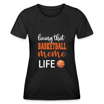 Meme Oma Von Basketballspieler Basketball Meme - Frauen Funktions-T-Shirt - Schwarz - Vorne - AI Model Female 172 light (172cm)