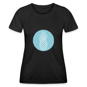 Ananas - T-shirt sport Femme - noir - Devant - AI Model Female 172 light (172cm)