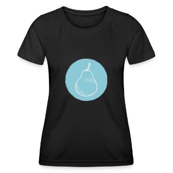Poire - T-shirt sport Femme - noir - Devant - AI Model Female 172 light (172cm)