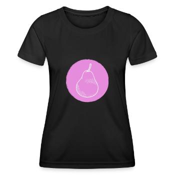 Poire - T-shirt sport Femme - noir - Devant - AI Model Female 172 light (172cm)