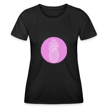 Ananas - T-shirt sport Femme - noir - Devant - AI Model Female 172 light (172cm)