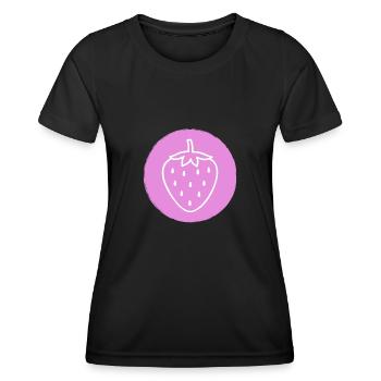 Fraise - T-shirt sport Femme - noir - Devant - AI Model Female 172 light (172cm)