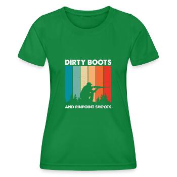 Drôle de conception de chasse au canard Hunter Hunting Duck Design - T-shirt sport Femme - vert - Devant - AI Model Female 172 dark (172cm)