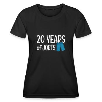 20 ans de Jorts Wrestling Wrestler Spectators - T-shirt sport Femme - noir - Devant - AI Model Female 172 light (172cm)