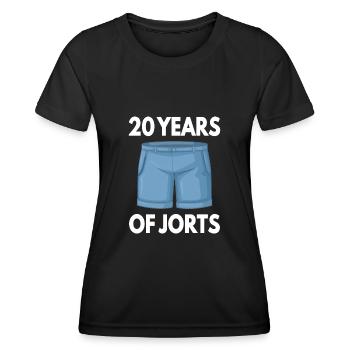 20 Years Of Jorts Jeans Wrestling Outfit Gift - Women's Functional T-Shirt - black - Front - AI Model Female 172 light (172cm)