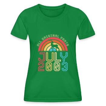 Geschenkidee Für Juli 2003 - Frauen Funktions-T-Shirt - Kelly Green - Vorne - AI Model Female 172 dark (172cm)