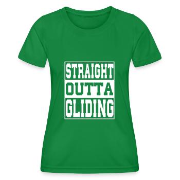 Glide saying funny - Women's Functional T-Shirt - kelly green - Front - AI Model Female 172 dark (172cm)
