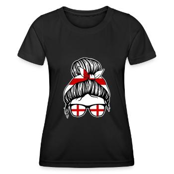 Engländer Englisches England - Frauen Funktions-T-Shirt - Schwarz - Vorne - AI Model Female 172 light (172cm)