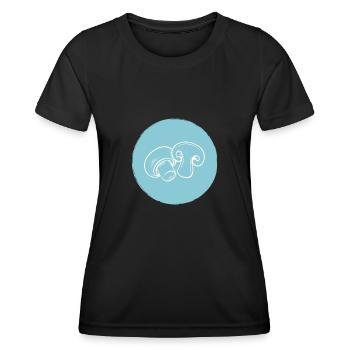 Pilze - Frauen Funktions-T-Shirt - Schwarz - Vorne - AI Model Female 172 light (172cm)