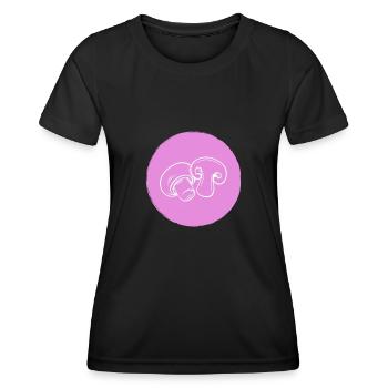 Pilze - Frauen Funktions-T-Shirt - Schwarz - Vorne - AI Model Female 172 light (172cm)