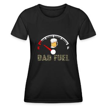 Dad Fuel Beer Dad Fathers Day - Frauen Funktions-T-Shirt - Schwarz - Vorne - AI Model Female 172 light (172cm)