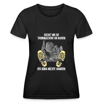Sächsische Schweiz Wanderschuhe Wandern - Frauen Funktions-T-Shirt - Schwarz - Vorne - AI Model Female 172 light (172cm)
