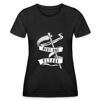 Sensenmann Next one Please Grim Reaper - Frauen Funktions-T-Shirt - Schwarz - Vorne - AI Model Female 172 light (172cm)