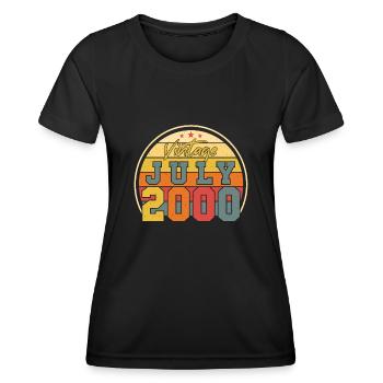 Original Juli 2000 - Frauen Funktions-T-Shirt - Schwarz - Vorne - AI Model Female 172 light (172cm)
