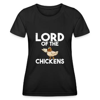 Seigneur des Poulets Éleveur de Poulet Poulet Landwir - T-shirt sport Femme - noir - Devant - AI Model Female 172 light (172cm)