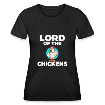 Seigneur des Poulets Poulet Amoureux Du Poulet Farmer Coq - T-shirt sport Femme - noir - Devant - AI Model Female 172 light (172cm)