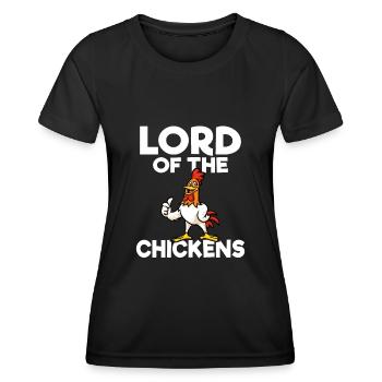 Seigneur des Poulets Poulet Amoureux Du Poulet Farmer Coq - T-shirt sport Femme - noir - Devant - AI Model Female 172 light (172cm)