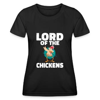 Seigneur des Poulets Éleveur de Poulet Poulet Landwir - T-shirt sport Femme - noir - Devant - AI Model Female 172 light (172cm)