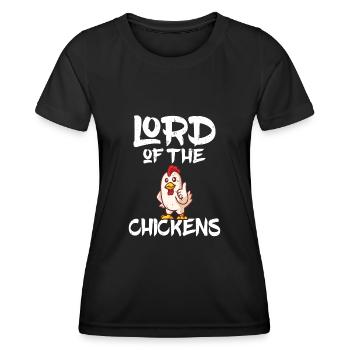 Seigneur des Poulets Gardien de Poulet Hobby Poulet - T-shirt sport Femme - noir - Devant - AI Model Female 172 light (172cm)