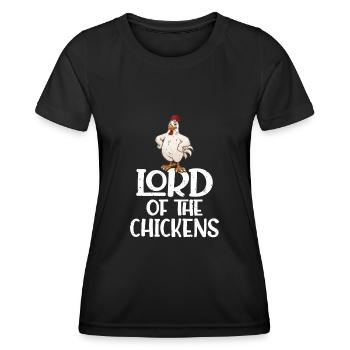Seigneur des poulets Chicken Farm Out - T-shirt sport Femme - noir - Devant - AI Model Female 172 light (172cm)