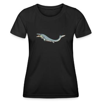 Mosasaurus I Meeresreptiel Kreidezeit Fossilien - Frauen Funktions-T-Shirt - Schwarz - Vorne - AI Model Female 172 light (172cm)