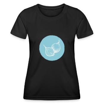 Zwiebel - Frauen Funktions-T-Shirt - Schwarz - Vorne - AI Model Female 172 light (172cm)