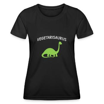 Dinosaures végétariens - T-shirt sport Femme - noir - Devant - AI Model Female 172 light (172cm)