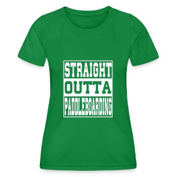 Paddleboarding Spruch lustig - Frauen Funktions-T-Shirt - Kelly Green - Vorne - AI Model Female 172 dark (172cm)