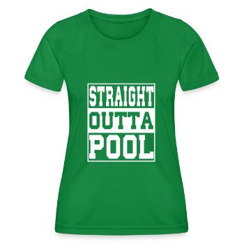 Piscine disant drôle - T-shirt sport Femme - vert - Devant - AI Model Female 172 dark (172cm)