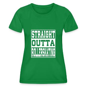 Rollerskating Spruch lustig - Frauen Funktions-T-Shirt - Kelly Green - Vorne - AI Model Female 172 dark (172cm)
