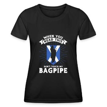 Rühr meinen Dudelsack nicht an - Frauen Funktions-T-Shirt - Schwarz - Vorne - AI Model Female 172 light (172cm)