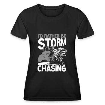Storm Chaser Hurricane Meteorology - Frauen Funktions-T-Shirt - Schwarz - Vorne - AI Model Female 172 light (172cm)