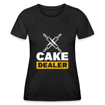 Marchand de gâteaux Détaillant de biscuits Boulanger Amateur de pâtisserie - T-shirt sport Femme - noir - Devant - AI Model Female 172 light (172cm)