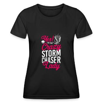 Storm Chaser Hurricane Meteorology - Frauen Funktions-T-Shirt - Schwarz - Vorne - AI Model Female 172 light (172cm)