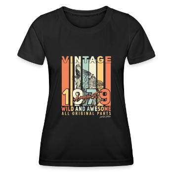 Geburtsmonat August 1979 - Frauen Funktions-T-Shirt - Schwarz - Vorne - AI Model Female 172 light (172cm)