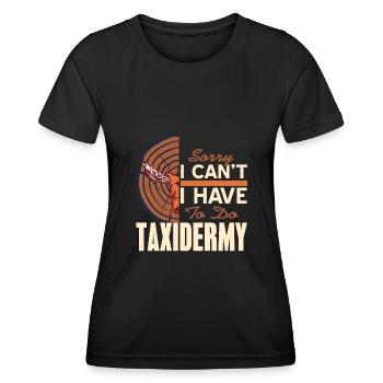 Malheureusement je ne peux pas, je dois faire de la taxidermie - T-shirt sport Femme - noir - Devant - AI Model Female 172 light (172cm)