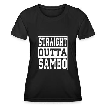 Sambo disant drôle - T-shirt sport Femme - noir - Devant - AI Model Female 172 light (172cm)