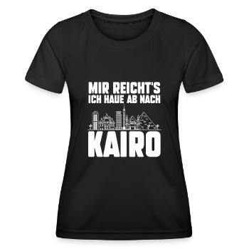 Mir reichts ich haue ab nach Kairo - Frauen Funktions-T-Shirt - Schwarz - Vorne - AI Model Female 172 light (172cm)