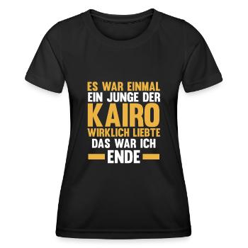 Es war einmal ein Junge der Kairo wirklich liebte - Frauen Funktions-T-Shirt - Schwarz - Vorne - AI Model Female 172 light (172cm)