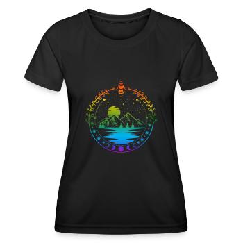 Fierté LGBT D’Acotar - T-shirt sport Femme - noir - Devant - AI Model Female 172 light (172cm)