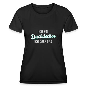 Dachdecker - Frauen Funktions-T-Shirt - Schwarz - Vorne - AI Model Female 172 light (172cm)
