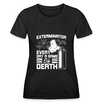 Combattants de vermine Chaque jour un jeu de mort - T-shirt sport Femme - noir - Devant - AI Model Female 172 light (172cm)