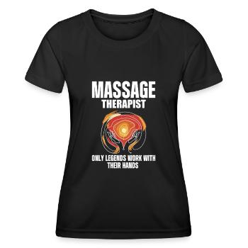 Massage Therapist - Women's Functional T-Shirt - black - Front - AI Model Female 172 light (172cm)