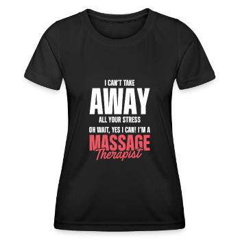 Massage Therapist - Women's Functional T-Shirt - black - Front - AI Model Female 172 light (172cm)