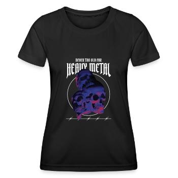 Jamais trop vieux pour le heavy metal - T-shirt sport Femme - noir - Devant - AI Model Female 172 light (172cm)