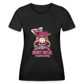Musique Heavy Metal - T-shirt sport Femme - noir - Devant - AI Model Female 172 light (172cm)